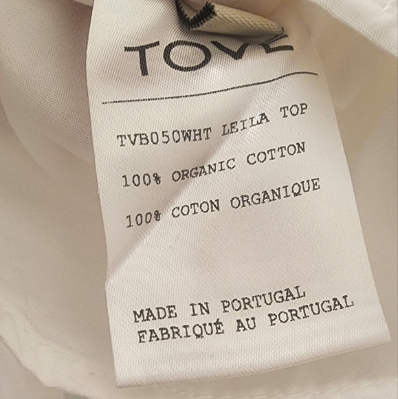 Tove White Sleeveless Top with Bow Detail, Size 34, Organic Cotton. - Picture 8 of 15